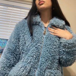 Fur Blue Jacket